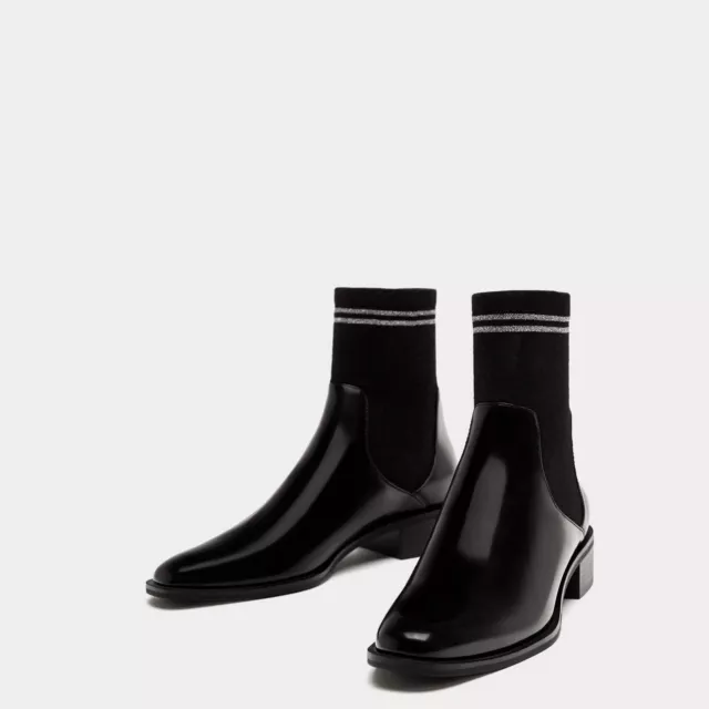 Zara Socks Boots, Size 38 - Gem