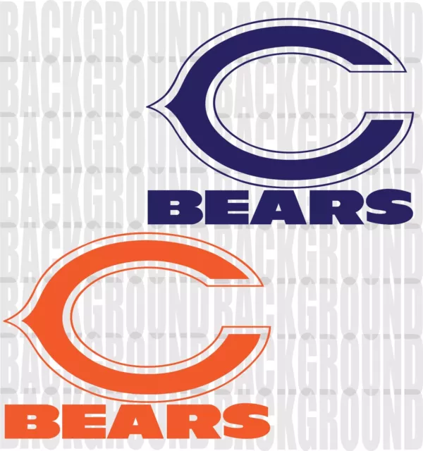 2 Chicago Bears Cornhole Decals LARGE 14x10.75" Bean Bag Toss Sticker Baggo