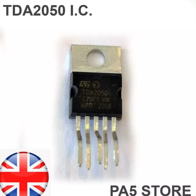 2x TDA2050 32w Audio Power Amplifier I.C. 5-Pin (2pcs) - UK STOCK - FAST POST .