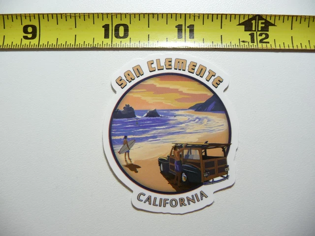 California San Clemente Surfer Decal Sticker Pride State