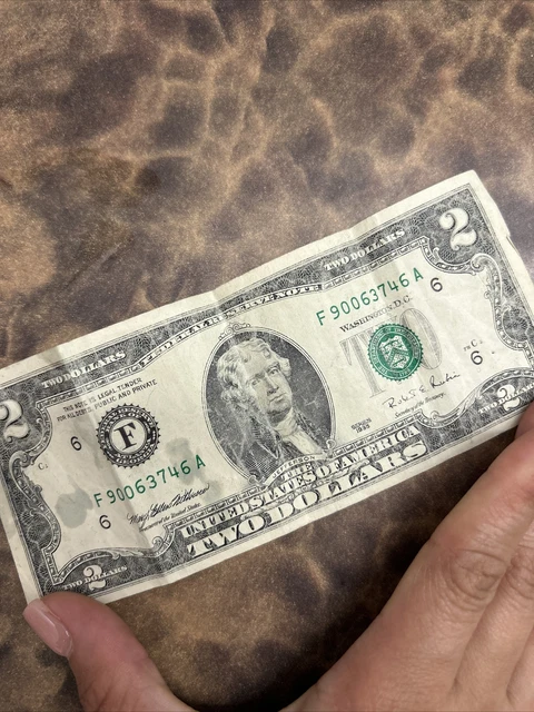 1995 $2 Dollar Bill