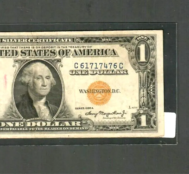 $1 "NORTH AFRICAN" (WORLD WAR ll  NOTE) 1935-A  $1  (YELLOW SEAL)  CRISPY!!!!!!!