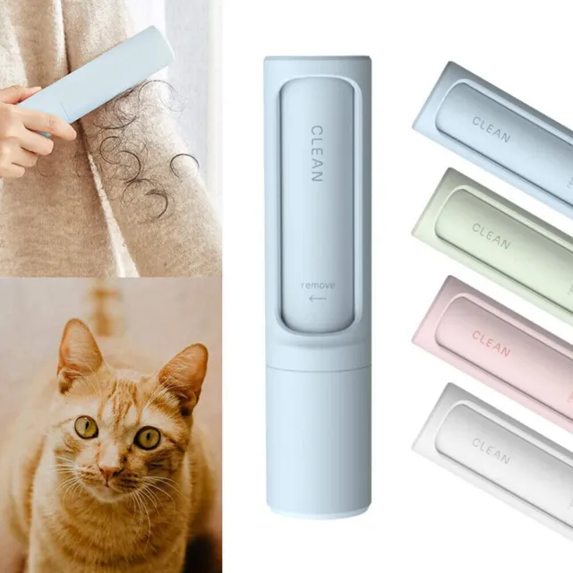 2x Pet Hair Lint Remover Sofa Clothes Cleaning Brush Dog Cat Fur Roller Reusable