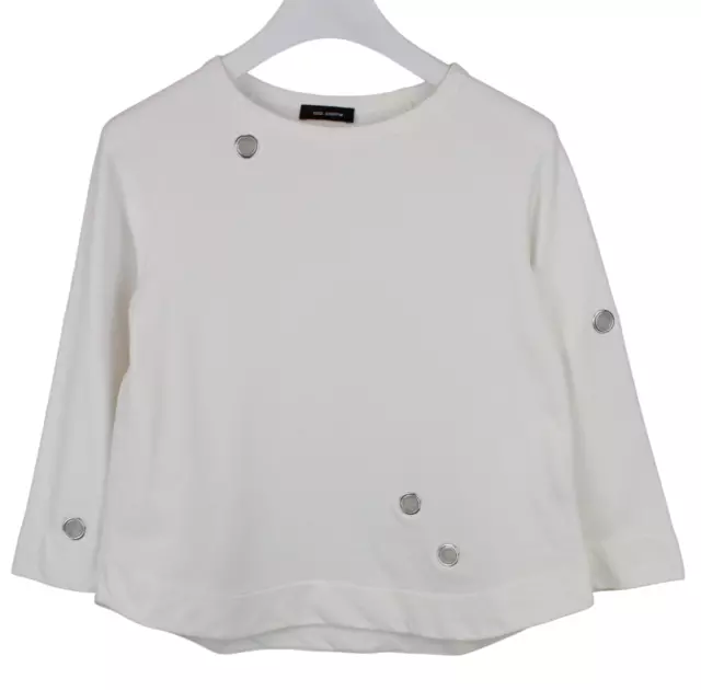 COP COPINE Terf Felpa Donna (EU) 36 Pullover Collare Equipaggio Bianco