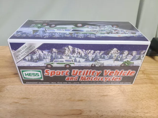 2004 Hess Gasoline Sport Utility Vehicle and Motorcycles HESS TRUCK NEW in Box