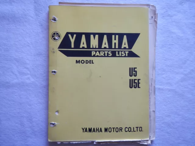 1967 1968 1969 Yamaha 50 U5 U5E Parts manual book list