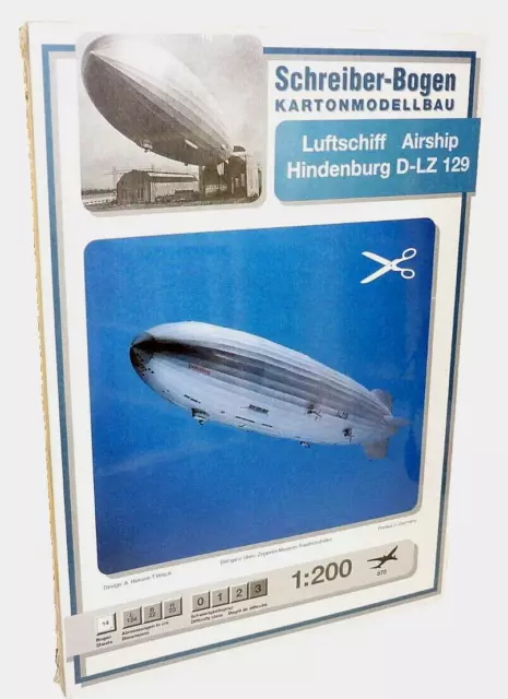 + KARTONMODELL Luftschiff Hindenburg D-LZ 129 SCHREIBER-BOGEN 570