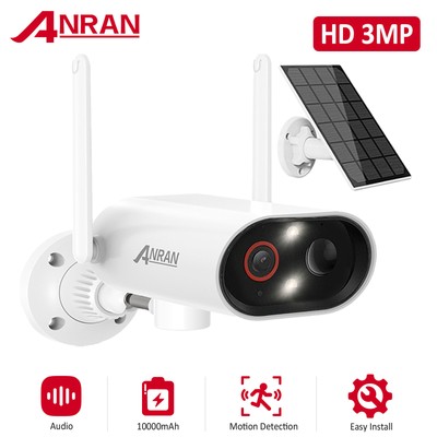 Telecamera di sorveglianza Set soalr BATTERIA 180 ° FOTOCAMERA RADIO WLAN RETE Outdoor Esterno 