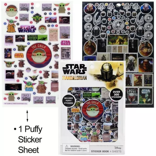 Star Wars "The Child" 4 Sheet Sticker Book with Puffy Stickers, 300+ Stickers
