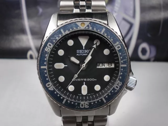 OROLOGIO SEIKO SCUBA Divers Skx013 Auto Di Medie Dimensioni 7S26