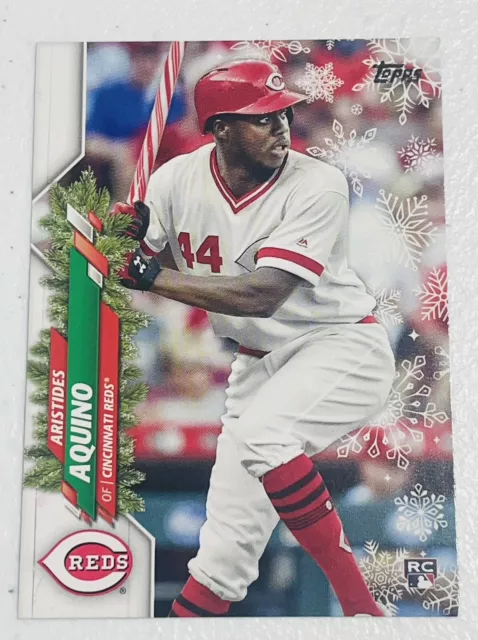 Aristides Aquino Rc 2020 Topps Holiday Super Rare Candy Cane #Hw98 Cincinnati