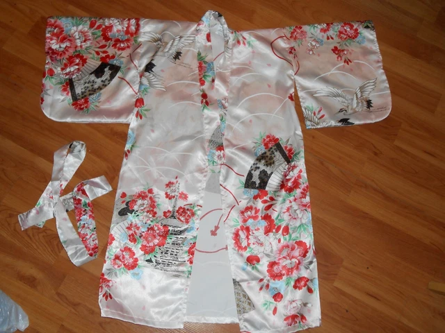 Toddler JAPANESE KIMONO   FURISODE Pink Floral size 30 Made in Japan