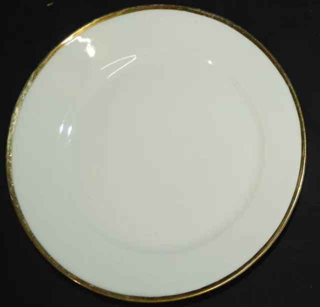 Porcelaine de PARIS France - XIXème : assiette blanche & OR (22 cm)