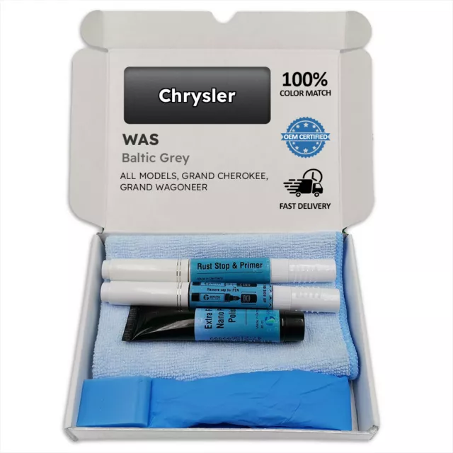 WAS Baltic Grey Gray Touch Up Paint for Chrysler GRAND CHEROKEE WAGONEER Pen St