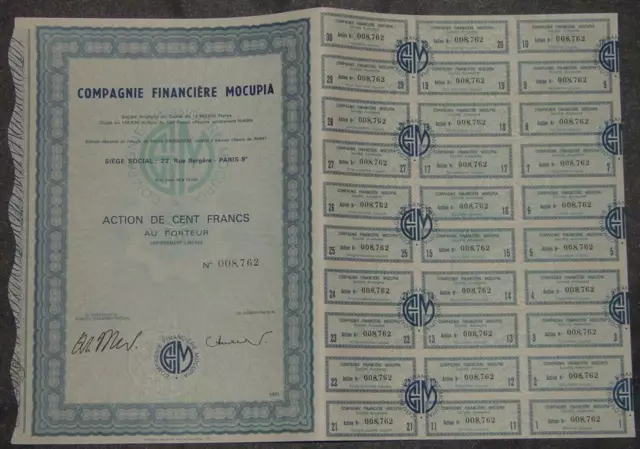 Compagnie Financiere Mocupia 1971