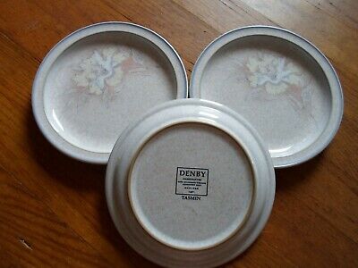 Denby 'TASMIN' Set (3) Bread & Butter 6.75" Plates Made in England-NEW Condition