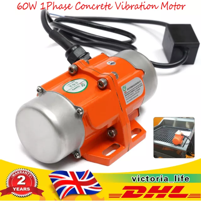 60W 1Phase Concrete Vibration Motor Vibrating Vibrator Asynchronous 3000rpm 220V