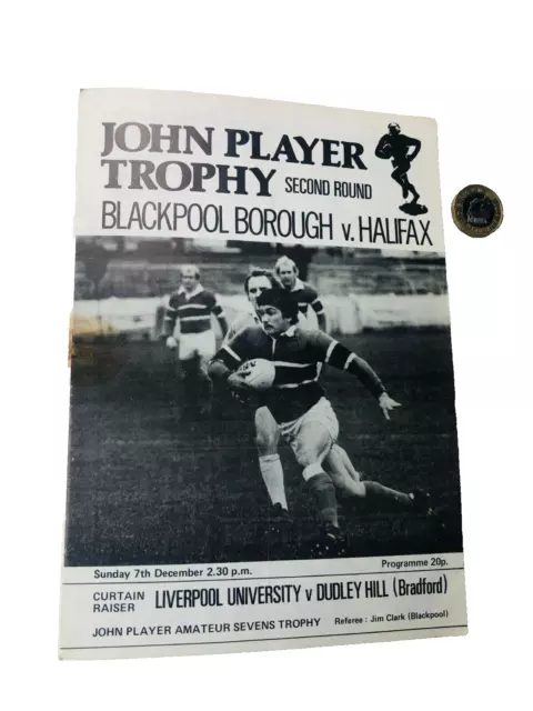 Rugby Programme Blackpool Borough Vs Halifax Vintage ra