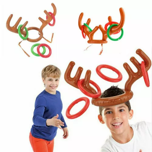 Ring Reindeer Christmas Ring Toys Antler Game Fun Party Xmas Family Inflatable