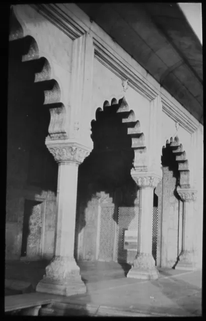 Glass Magic Lantern Slide PART OF THE FORT AT DELHI C1910 PHOTO INDIA