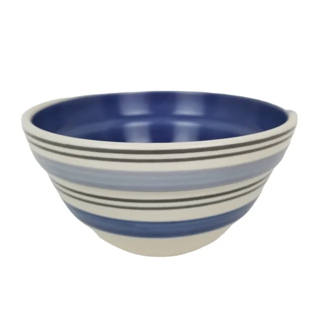 Pfaltzgraff RIO Cereal Soup Bowl Blue Striped 5 7/8" Stoneware Mexico
