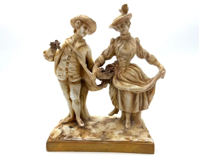 Statuette figurine couple en porcelaine allemande Volkstedt 1894