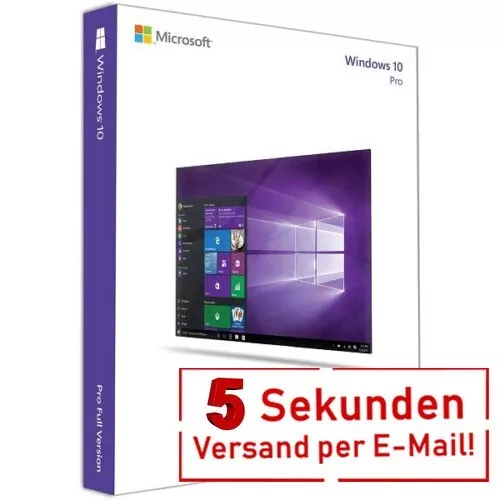 MS Windows 10 Professional Pro Key sofort per E-Mail Download Neu