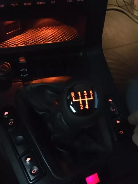 BMW GEAR KNOB Gaiter in Leather illuminated 3 Series E46 5 SPEED