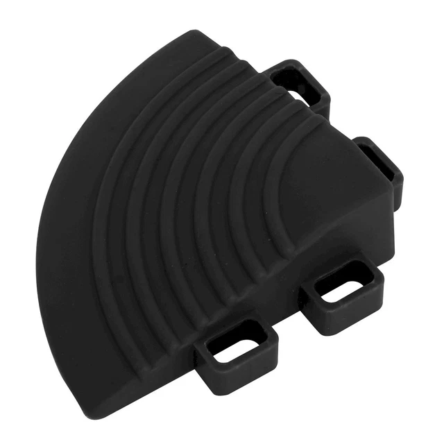 Sealey FT3CB Polypropylen Boden Fliesen Ecken 60 x 60mm Schwarz - Pack 4