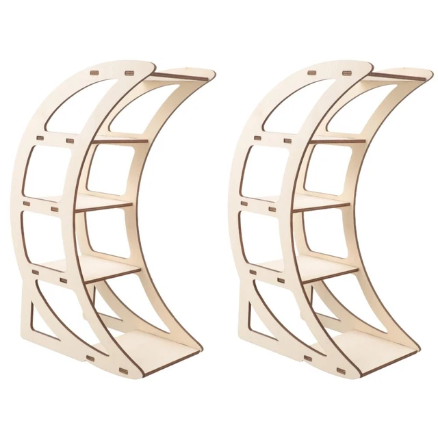 2 pz scaffale a forma di luna domestica piccola luna ornamento luna foto oggetti di scena luna adorabile luna
