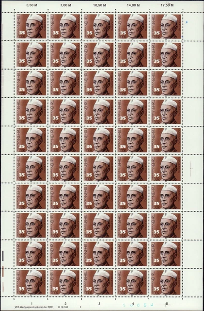 DDR Nr. 3284, WPD 2, postfrisch im Schalterbogen, Bogen, DV