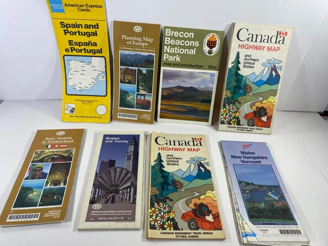 LOT OF 8 Vintage Maps Canada Highway - Lot Of 8 Vintage Maps Canada Highway Map.webp