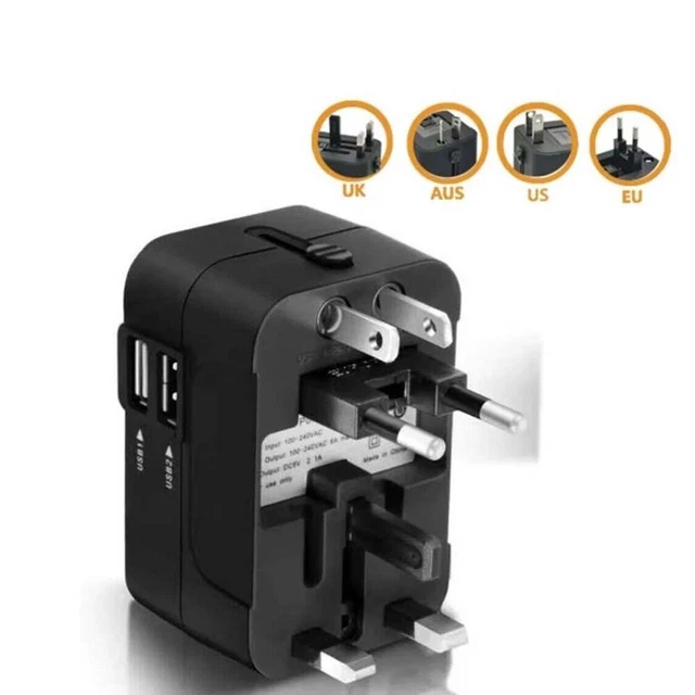 Universal Travel Adaptor Worldwide Charger Plug Converter with USB And TypeC New