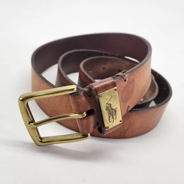 Polo Ralph Lauren Leather Belt 40 Brown Distressed 426130883/236