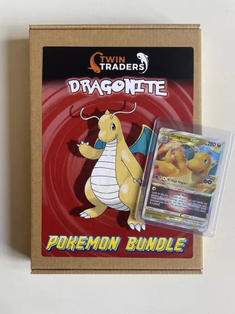 100x Pokemon Cards Dragonite V Holo Rare Shiny Card Bundle TCG Joblot Collection