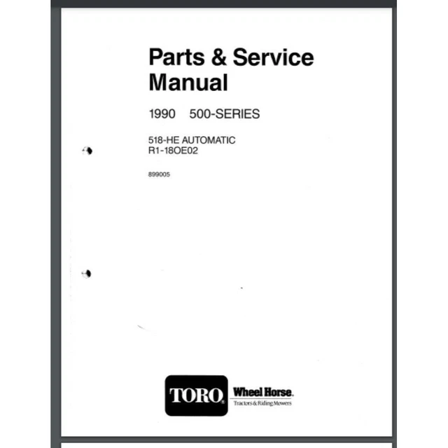 WHEEL HORSE 500 series Lawn Tractor Parts and Service Manual 75 Pages