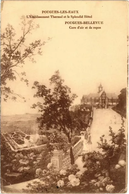 CPA POUGUES-les-EAUX L'Etabl. Thermal and the Splendid Nievre (100267)