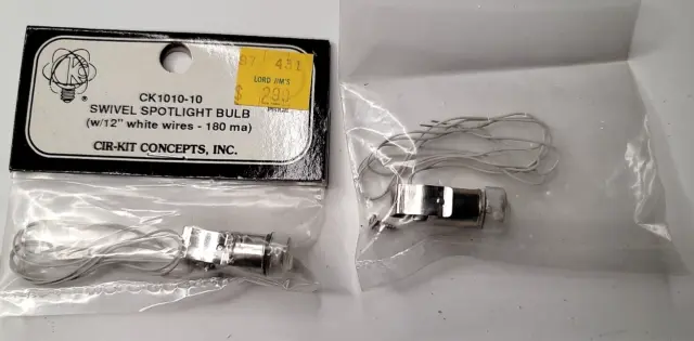 2x Cir-Kit Concepts CK 1010-10 Swivel Spotlight Bulb w/ 12" White Wires HK