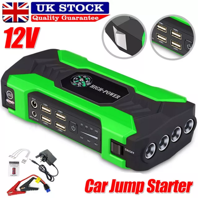 12V Car Jump Starter Booster With Box Battery Charger Emergency Power Bank  2024