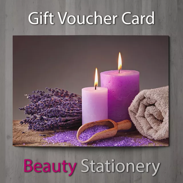 Gift Voucher Beauty Salon Blank Card Coupon Nail Massage Hairdressing A7 + Env.