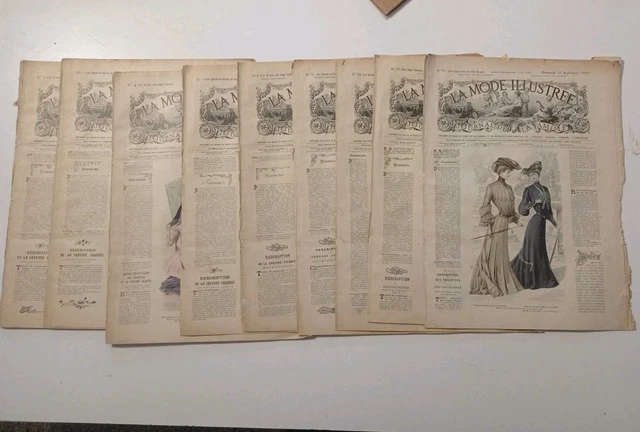 Lot De 10 Revues Illustrées Anciennes L'Echo Du Noël - Début Du Siècle, édition Originale 1900