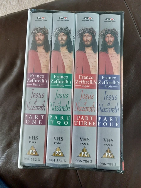 JESUS OF NAZARETH Franco Zeffirelli's Complete Epic on 4 VHS Videos £8. ...