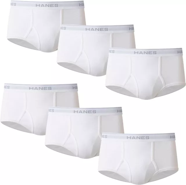 HANES CLASSIC WHITE Gray Waistband Size 36 Mens Briefs 1 Pair Vintage NWOT  Flaw $13.99 - PicClick