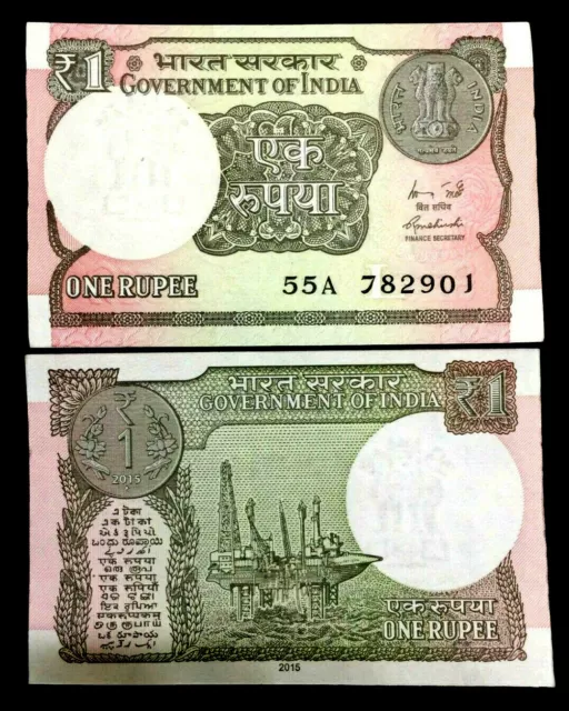 India 1 Rupees Banknote World Paper Money UNC Currency Bill Note