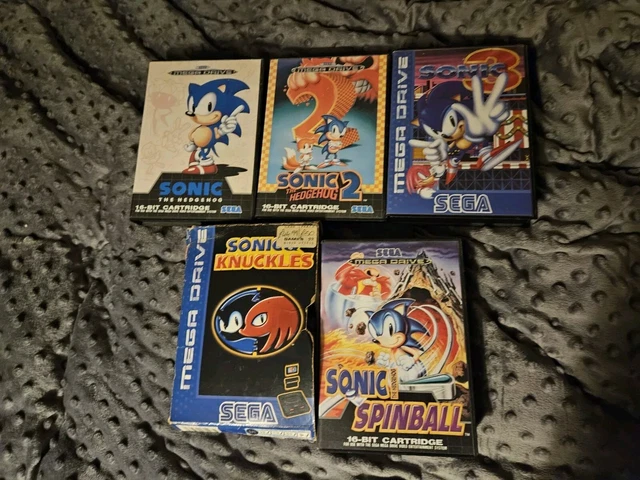 Lotto 4 Giochi Mega Drive – Sonic The Hedgehog 1, 2, 3 E Spinball – Versione Giapponese NTSC-J