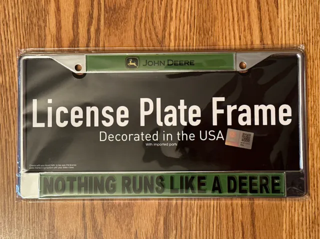 New! WinCraft John Deere License Plate Frame Trademark