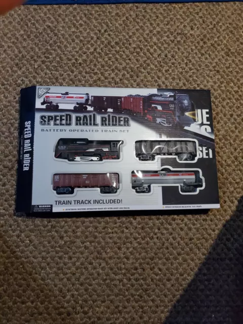 Finely Detailed Speed Rail Rider Battery Operated Train Set New In Box