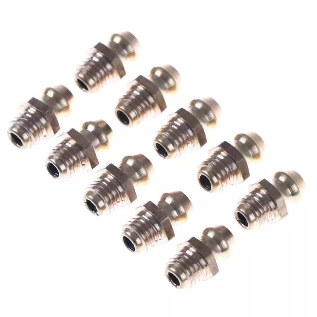 10PCS 1/4-28 Drive Type Taper Thread Straight Grease Zerk Nipple Fitting  S-wf