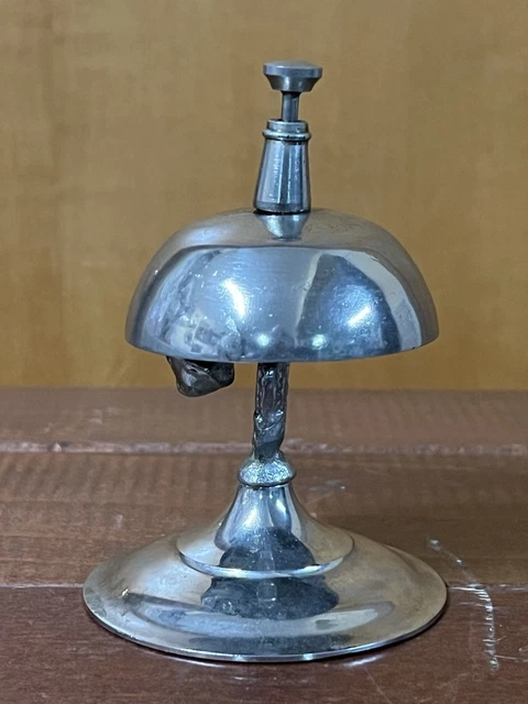 Campanello Altezza 13 Cm Campana Decorazione Natale Campanelle A Mano Amzeeniu - 2 Pezzi Oro E Argento Campanella Reception Ristorante Campana Metallo Per Servizio