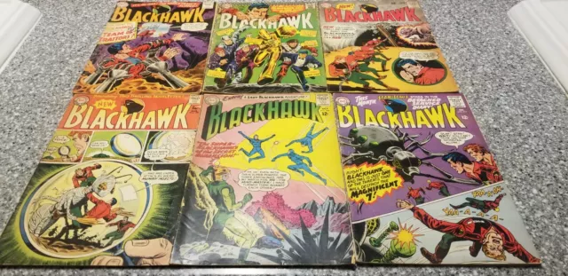 Dc Silver / Golden Age Comic Lot (6) Blackhawk Rare Issues 1950-1960 Sci-Fi